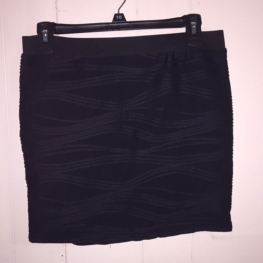 Black mini skirt
